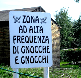 Amore- Borghese cartello-zona-ad-alta-frequenza-gnocche-gnocchi