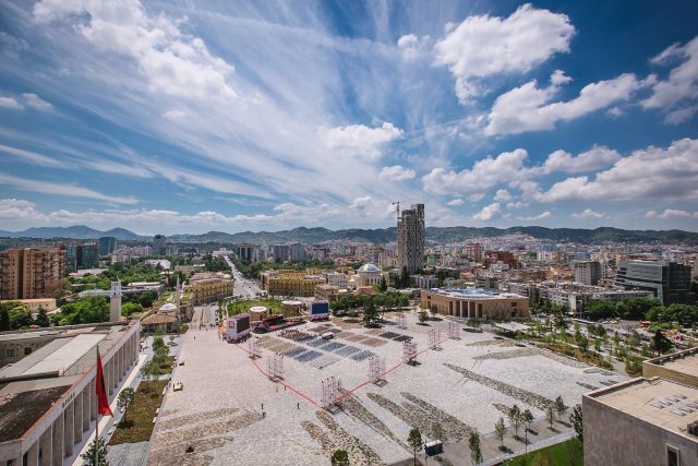 Tirana-Albania Piazza-Scanderbeg-Tirana-Albania