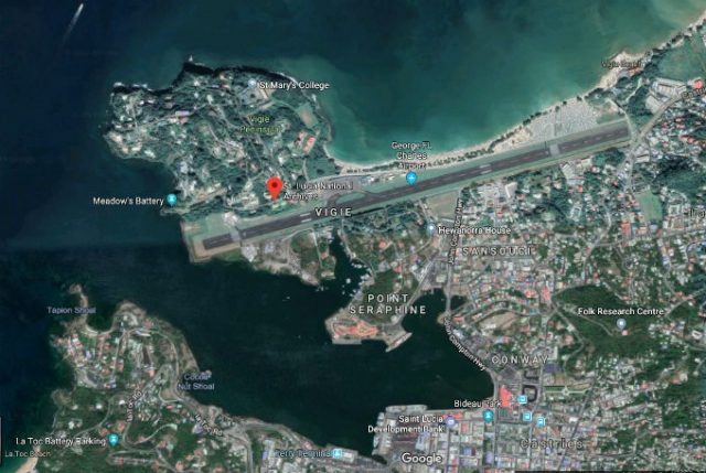 google-earth-Saint-Lucia-Vigie promontorio-vigie-saint-Lucia