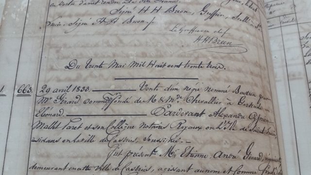 pagina-registro-schiavi-Saint-Lucia archivio-saint-Lucia-schiavismo